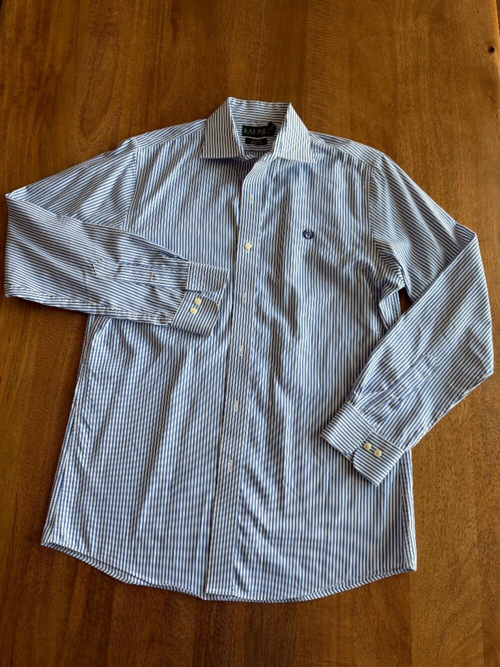 LAUREN Ralph Lauren Mens Dress Shirt Classic stripe pattern | Sz 15.5 34/35